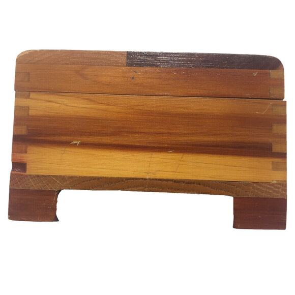 Country Farmhouse Wooden Trinket Box Dovetail Edge English Cottage Garden - Picture 7 of 7